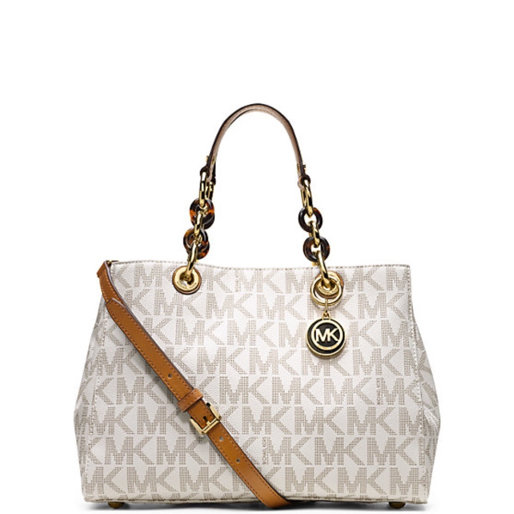 Michael Kors Cynthia Logo Medium Satchel (NWT)